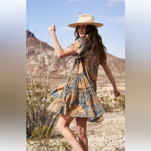 NWOT! HUNTER BELL Merritt prairie patchwork ruffled dress. - Picture 13 of 15
